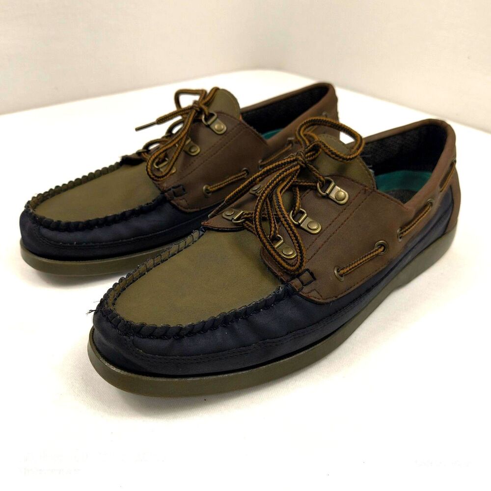 Rare VTG DREXLITE Moc-Stitch Lace-Up Boat Shoes US Men's Size 9.5M